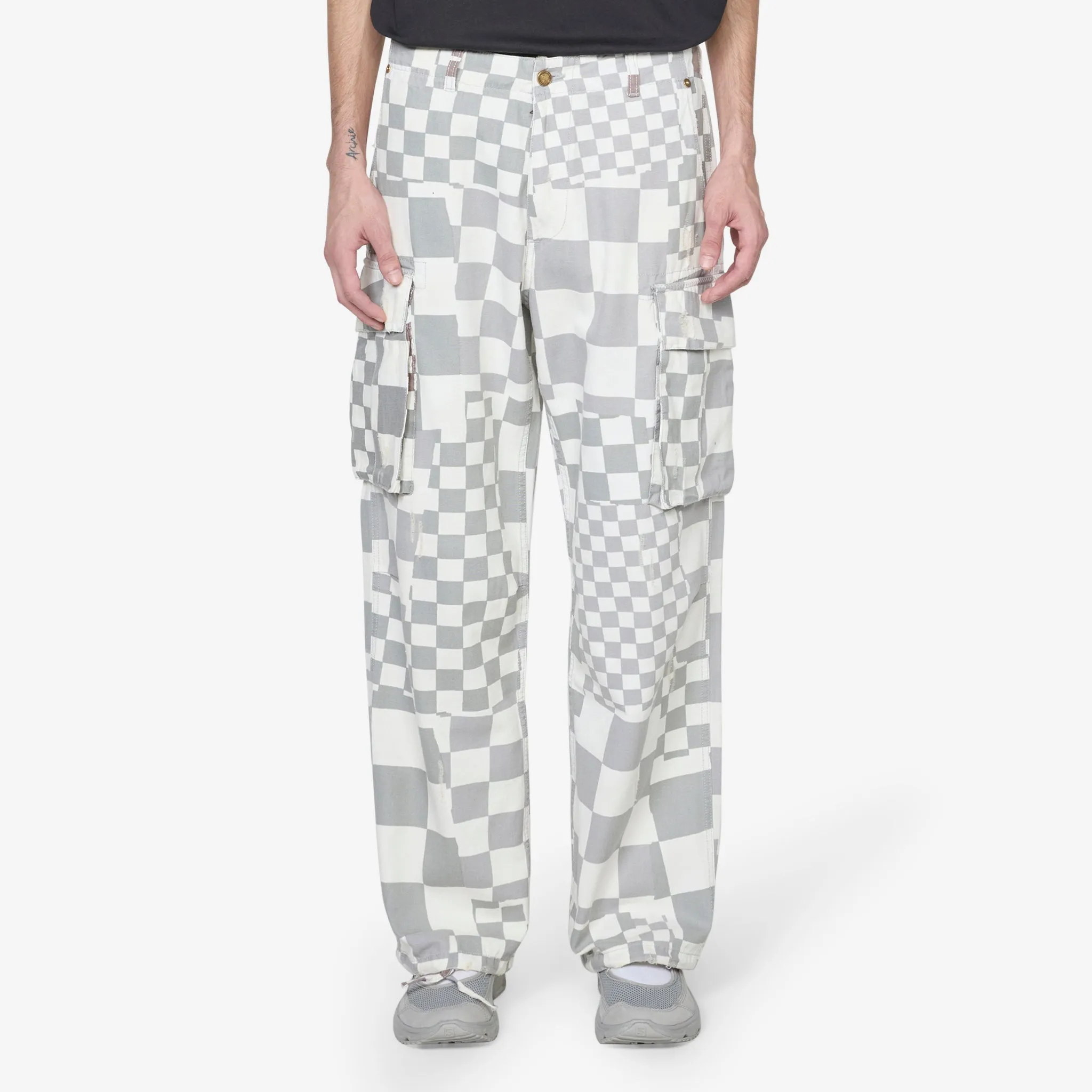 Printed Cargo Pant Checker