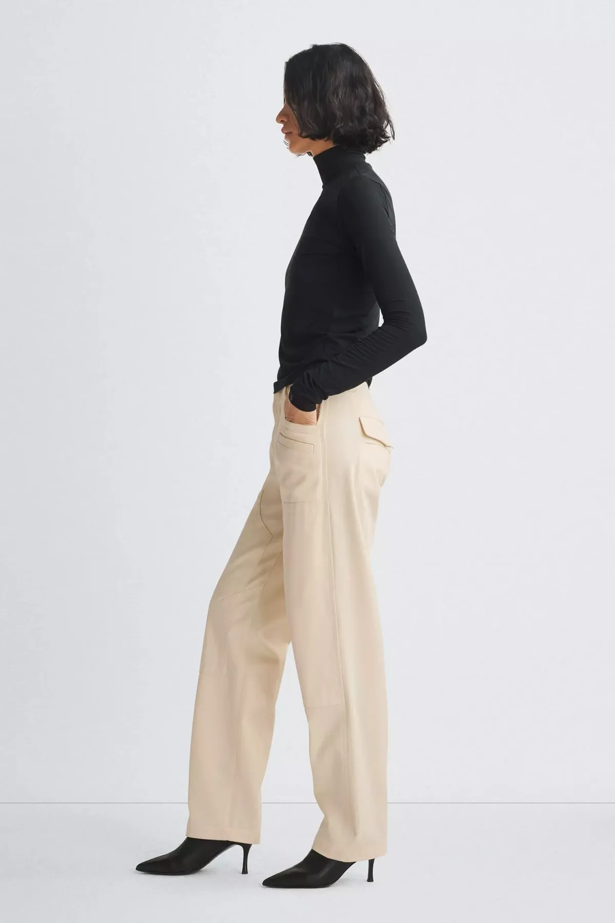 Rag & Bone Malia Japanese Twill Cargo Pants - Ecru