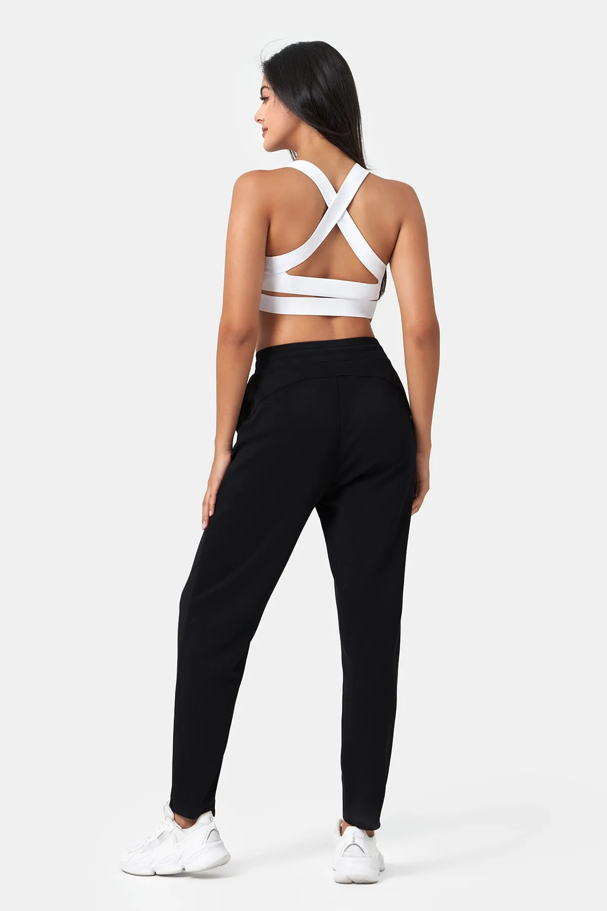 Relaxed-Fit Split-Hem Full-Length Jogging Pants