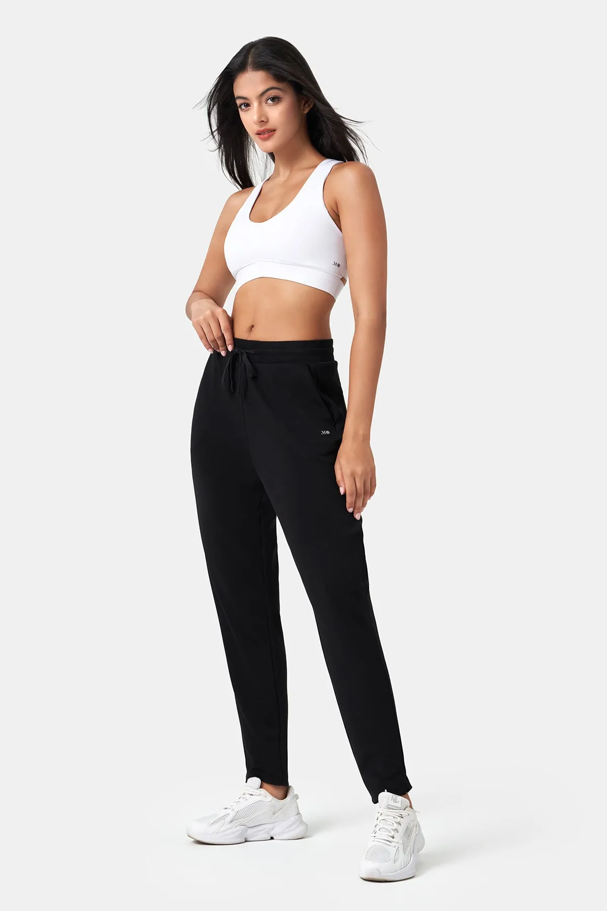 Relaxed-Fit Split-Hem Full-Length Jogging Pants