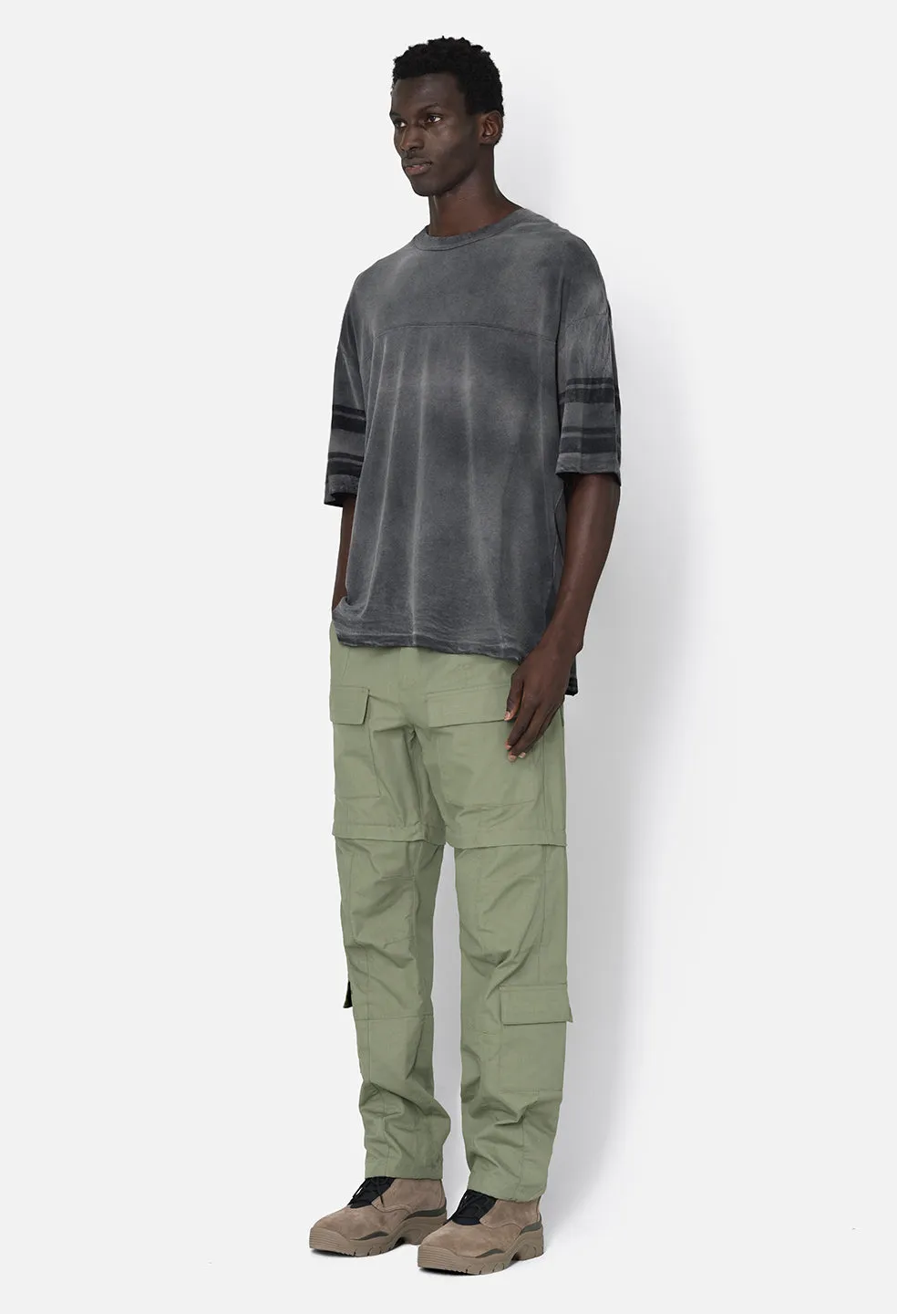 Rip Stop Zip Cargo Pant / Olive