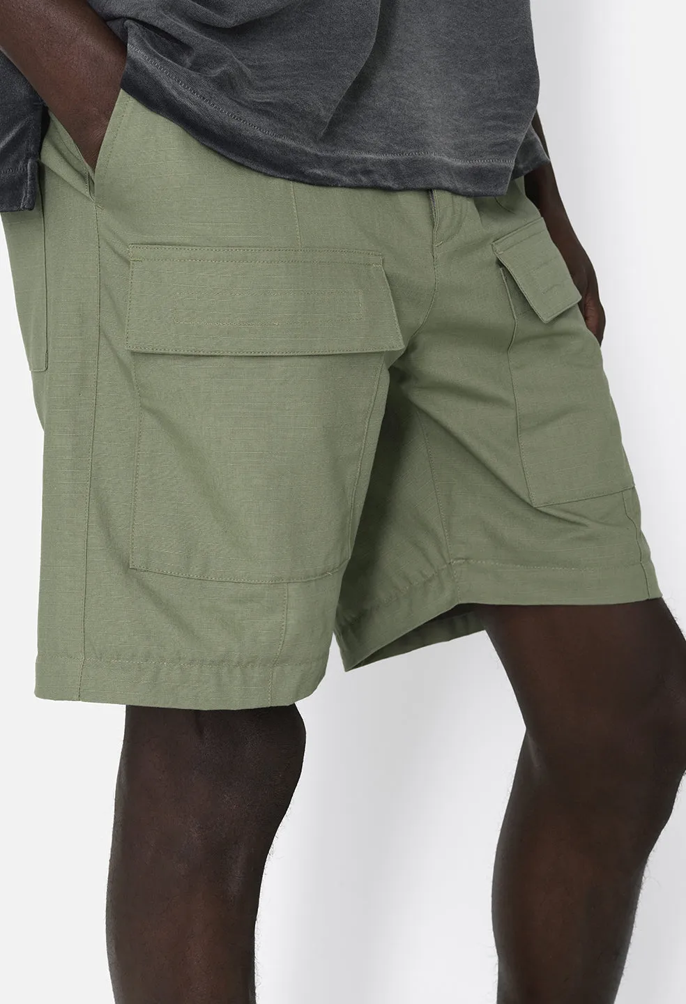 Rip Stop Zip Cargo Pant / Olive