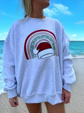 Santa Hat Christmas Embroider Sweatshirt