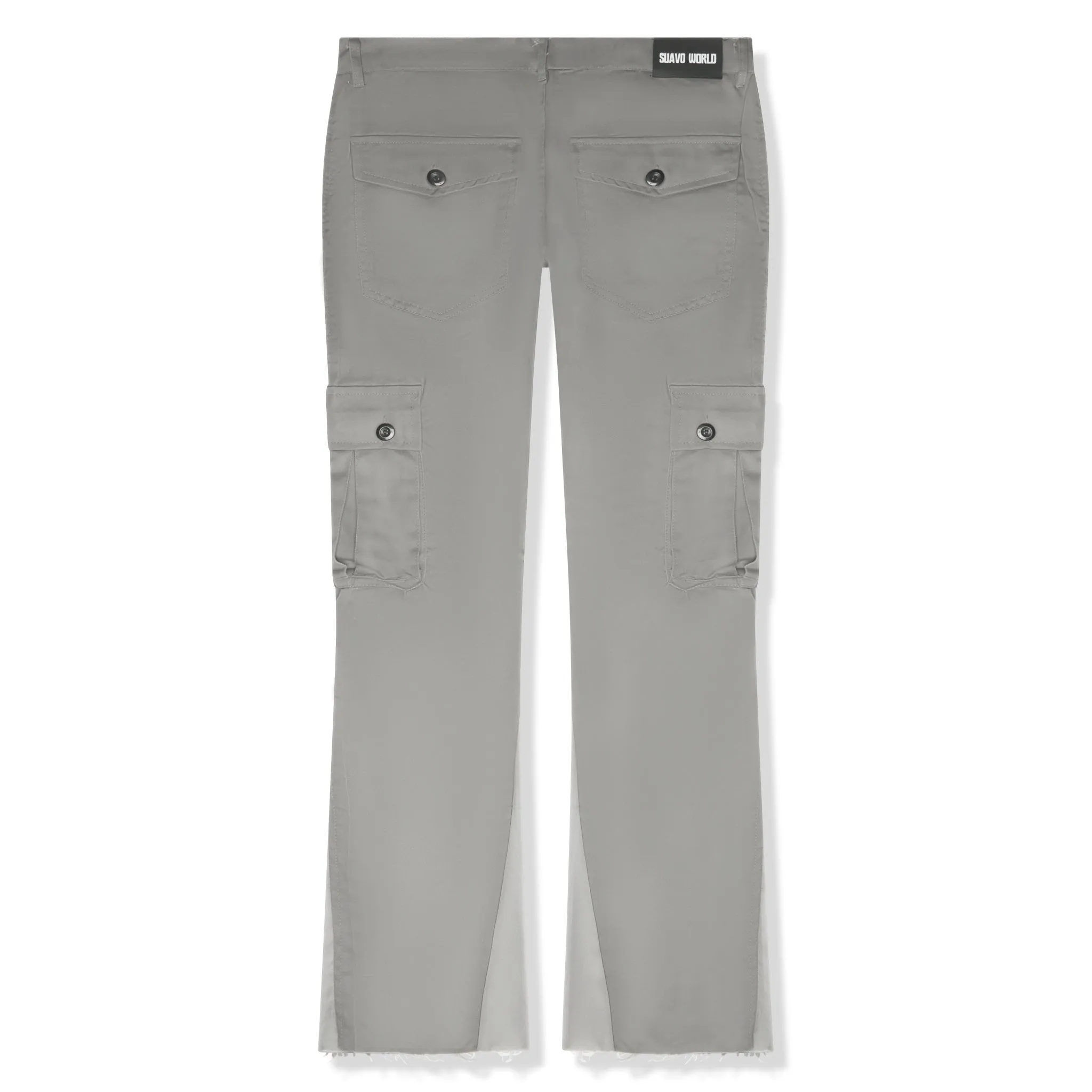 Suavo World Cargo Flare Trousers Grey