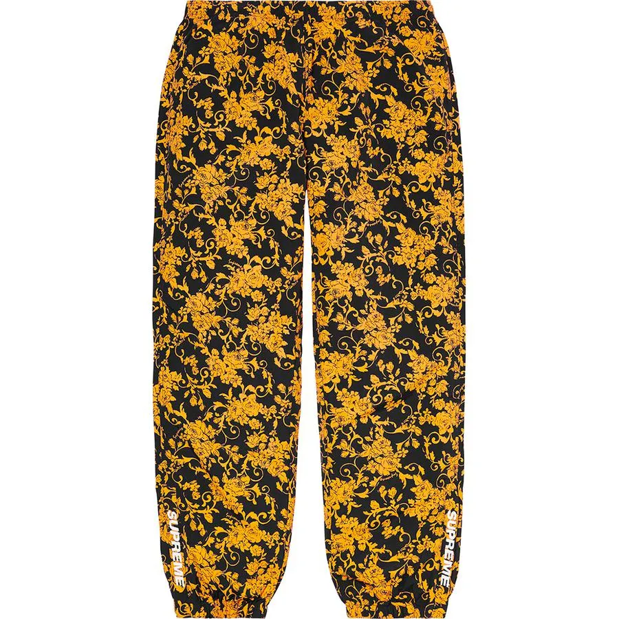 Supreme Warm up Pants (Black Floral)