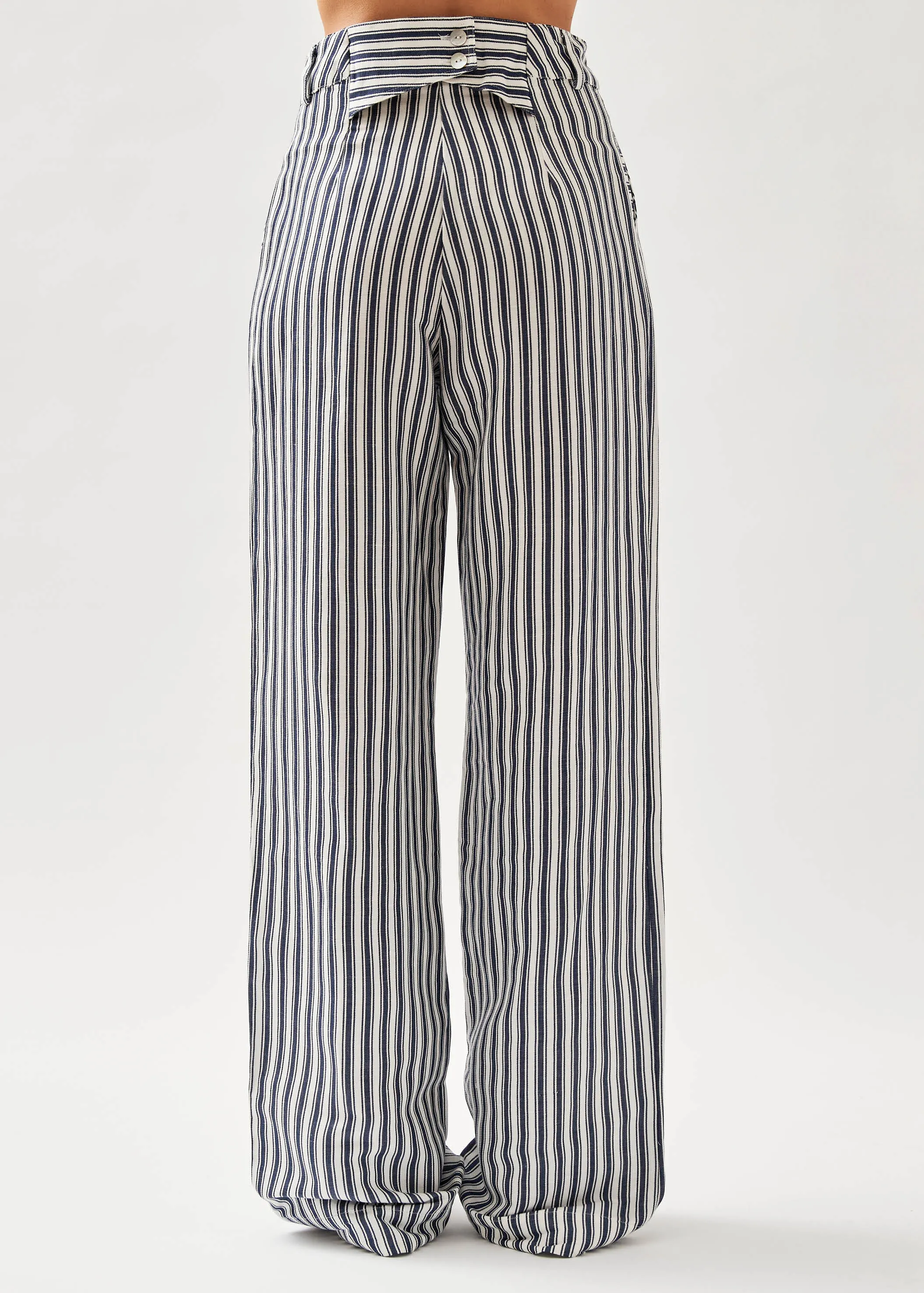 Suzette Stripes Blue And White Trousers