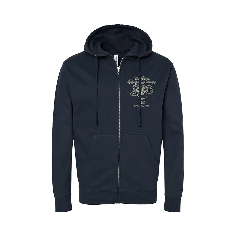 Tales From Topographic Oceans 50th Anniversary Navy Zip Up Hoodie