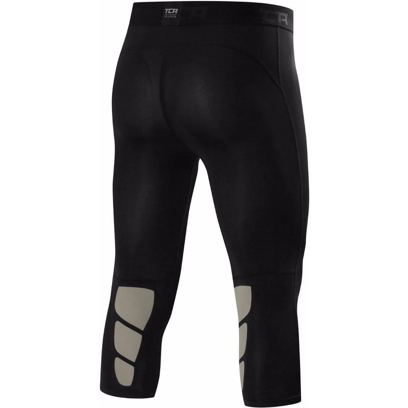 TCA FX Laser Compression Mens 3/4 Capri Running Tights - Black