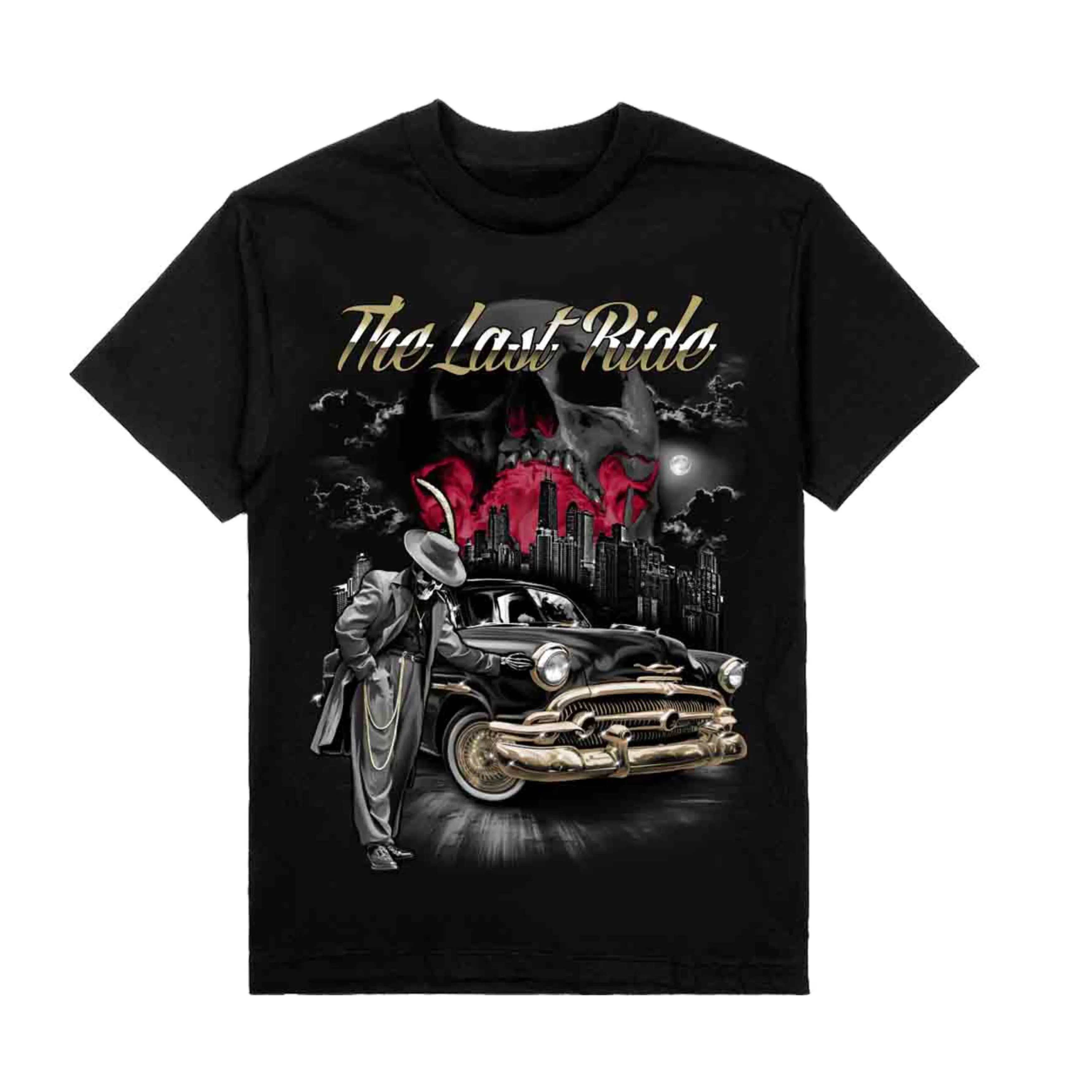 Sure! Here’s an optimized title for your e-commerce product:

Stylish Graphic Tee - The Last Ride Adventure Collection

This title adds a touch of style and context to appeal to potential buyers, emphasizing that its part of a collection.