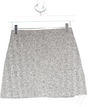 Topshop Grey Tweed Mini Skirt UK 4