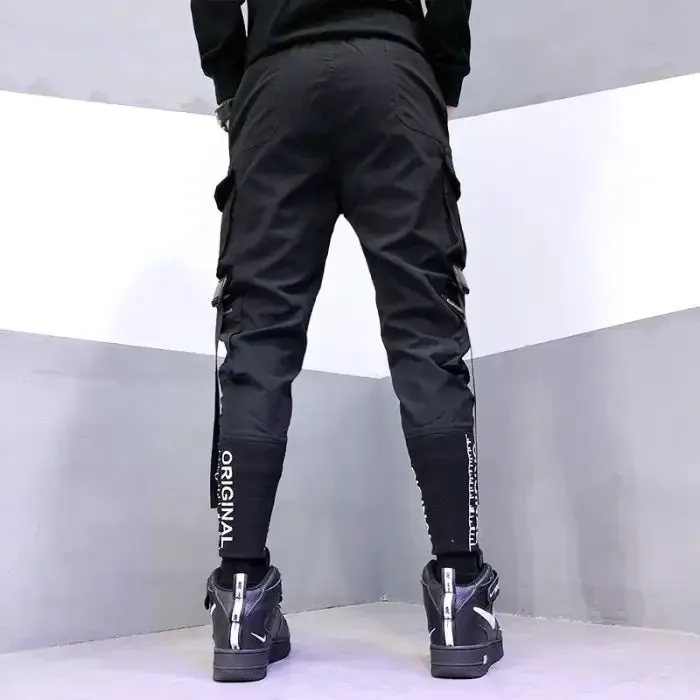 Ultimate Men’s Ribbon Cargo Pants - Elevate Your Street Style!