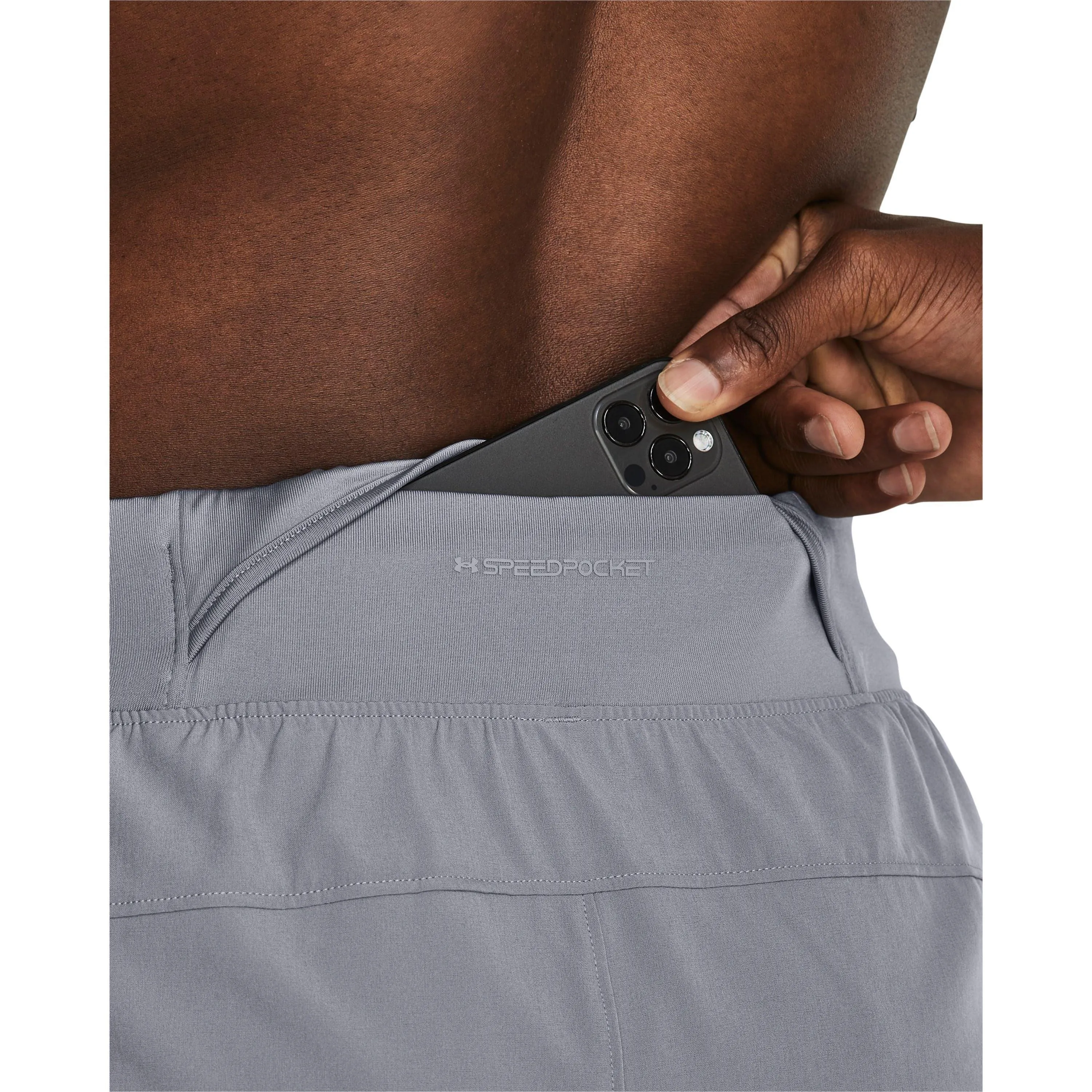 Under Armour Launch Elite 5 Inch Mens Running Shorts - Grey