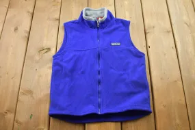 Vintage 1987 Youth Sized Patagonia Fleece Vest Sportswear / Made in Canada / Children&#39;s Vintage / 80s Vest / Athleisure / Hiking