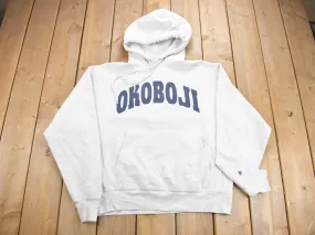 Vintage 1990s Lake Okoboji Champion Reverse Weave Hoodie / Vintage Champion / Okoboji Hoodie / Streetwear / Sportswear