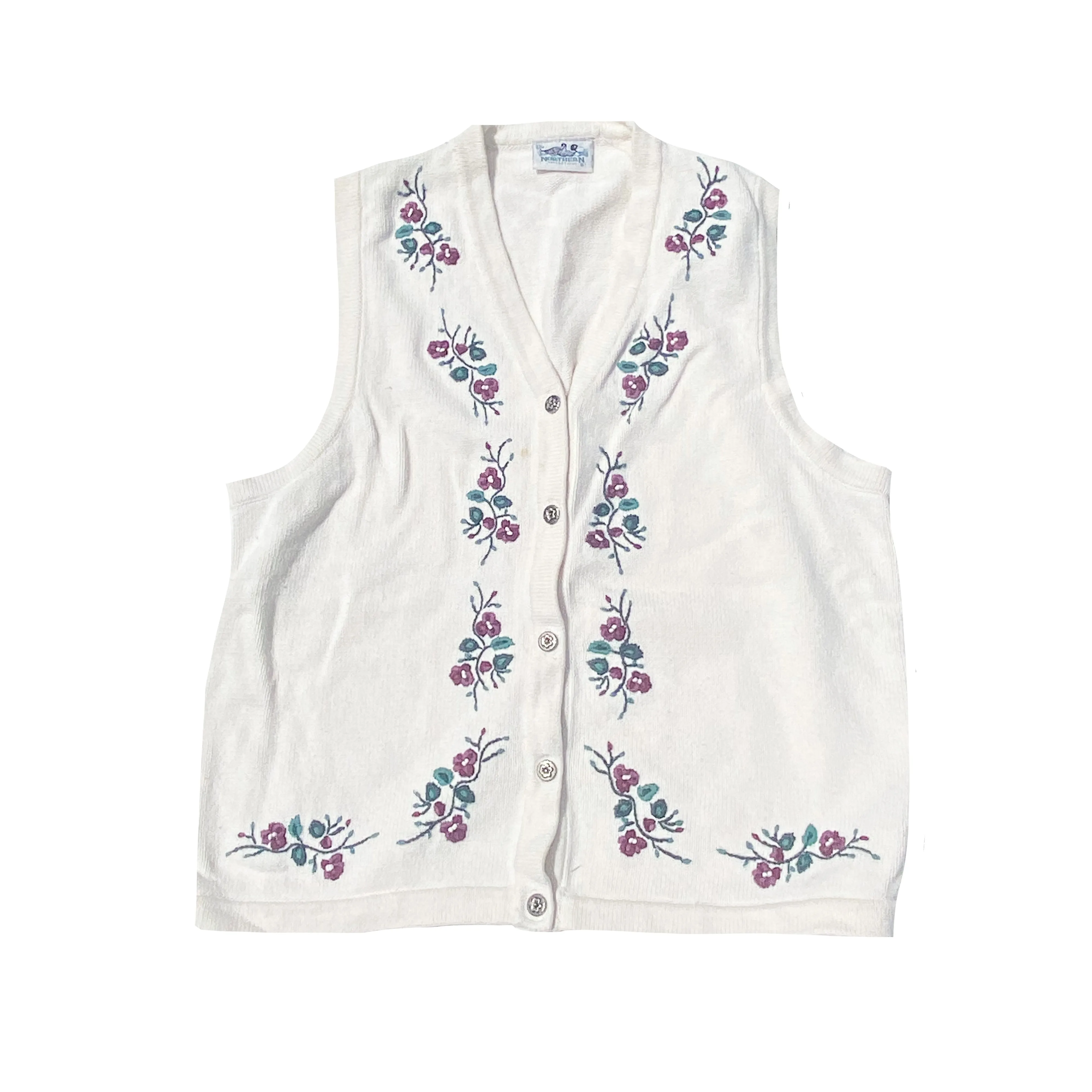 Vintage Northern Reflections Floral Vest