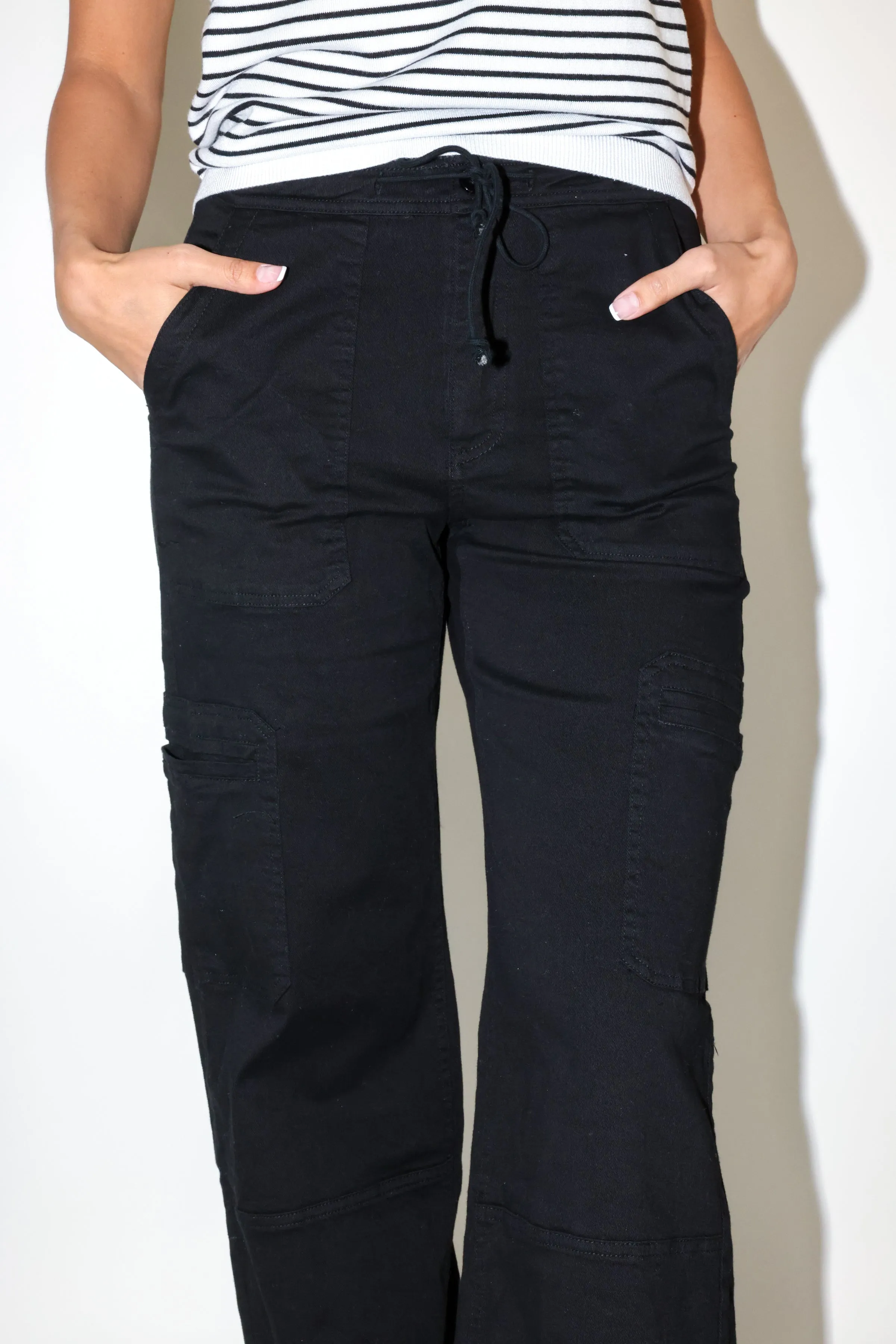 Washed Stretch Cargo Pants