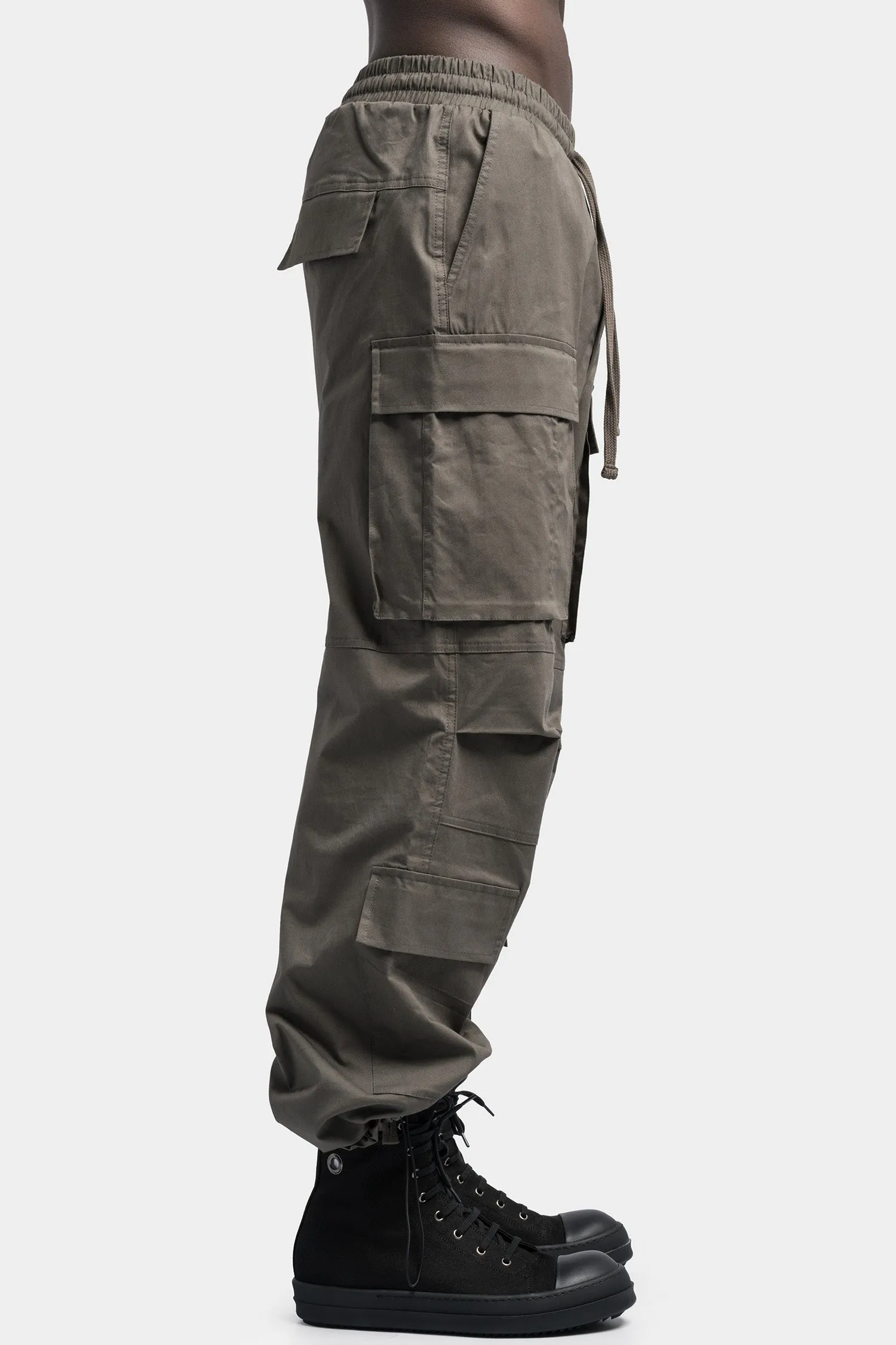 Wide cargo pants, Ivy green