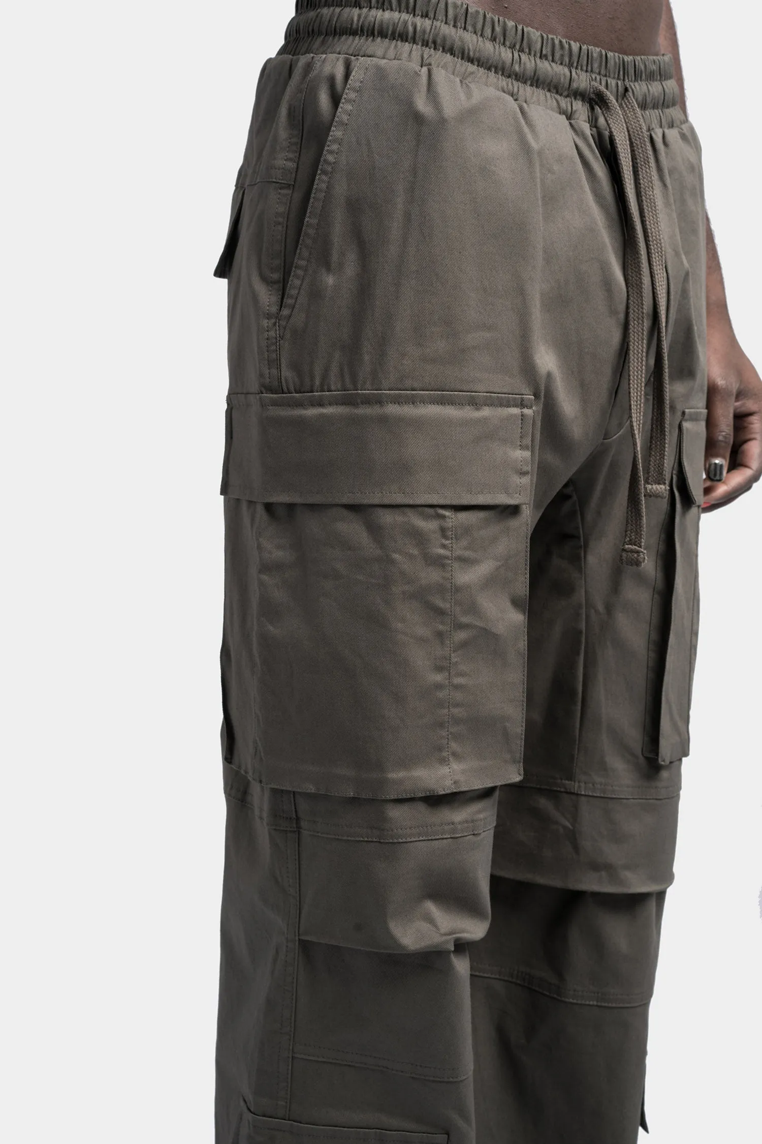 Wide cargo pants, Ivy green