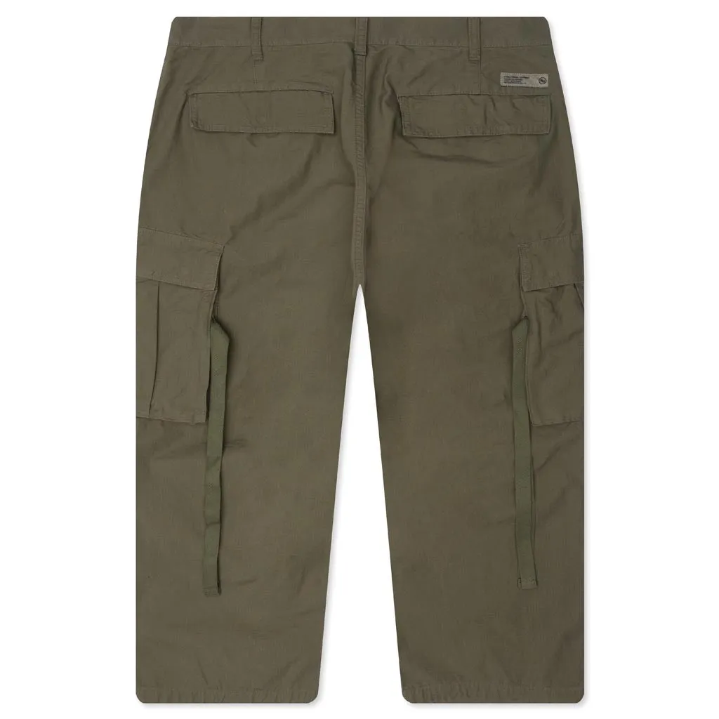 Wide Cargo Pants - Olive Drab