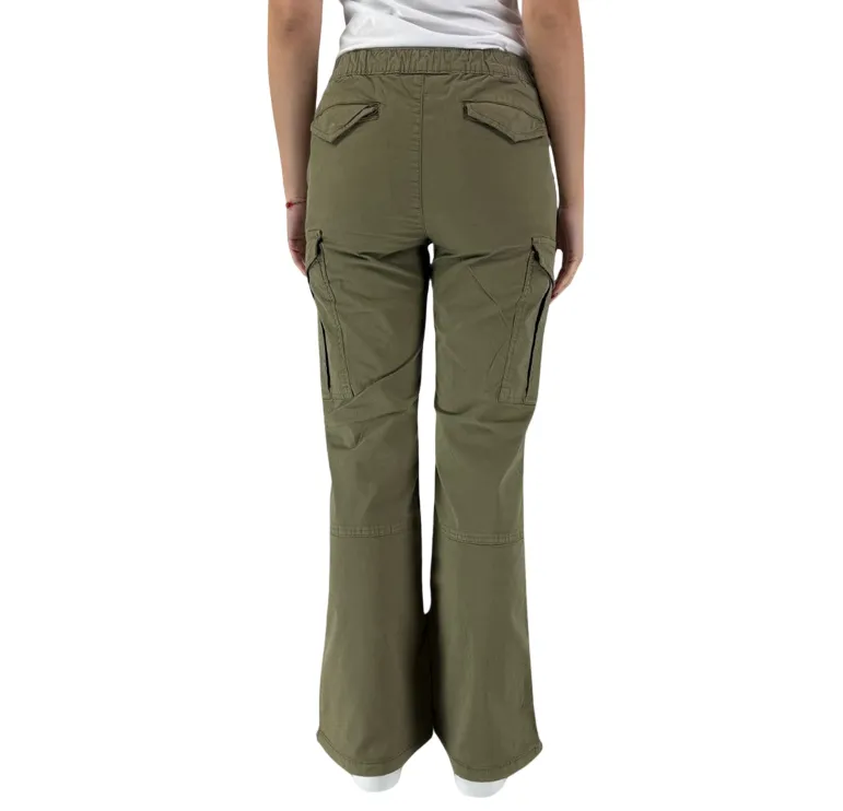 XT Studio Flare cargo trousers X124SVC008W40101-971 military green