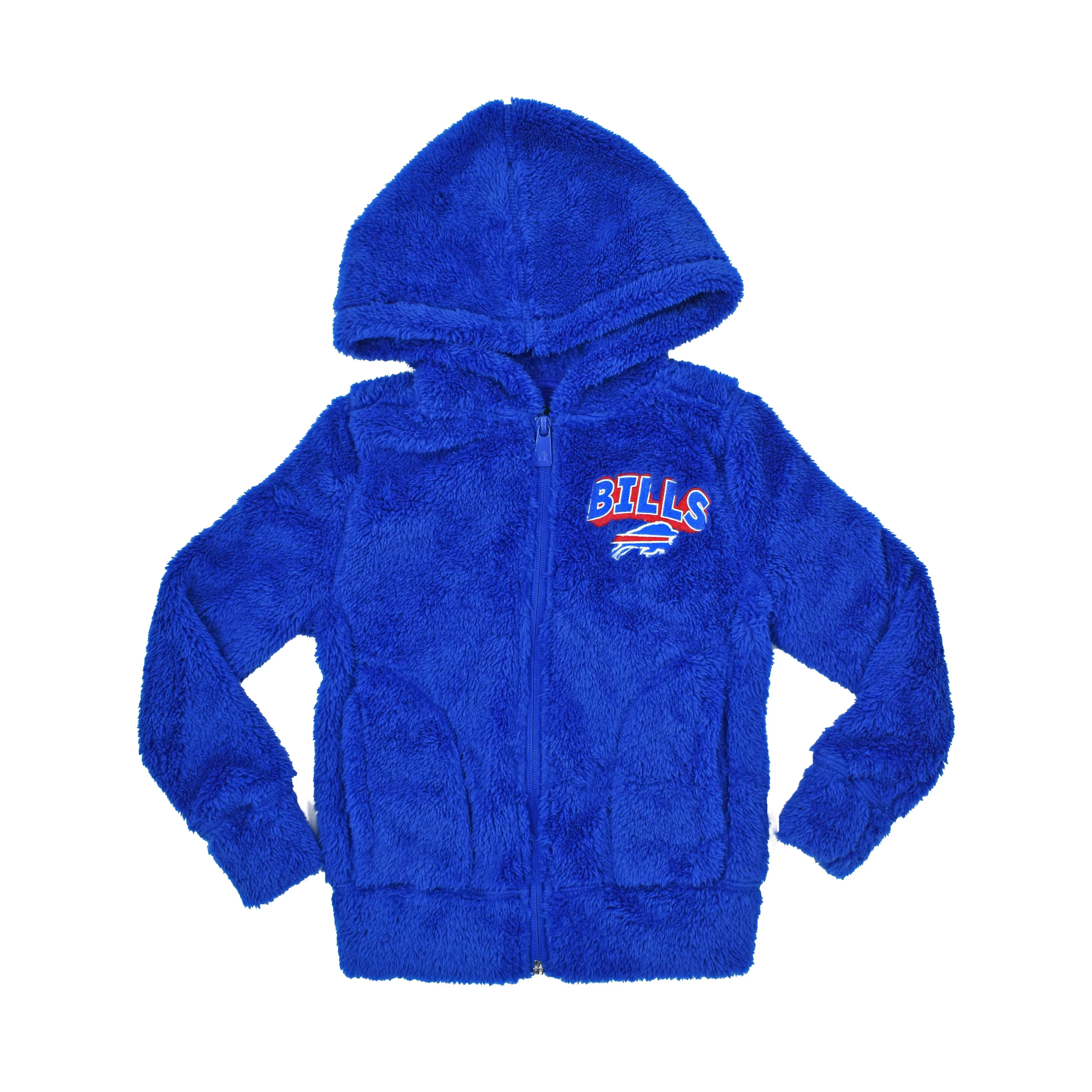 Youth Buffalo Bills Royal Blue Full Zip Sherpa Hoodie